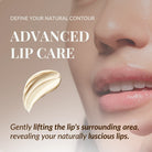 Close-up of lips with text highlighting IREN Shizen’s TIMELESS ELIXIR Multi-Lift Eye and Lip Cream for advanced lip care, anti-aging benefits, and a lifting effect around lips—revealing luscious results. Cream jar pictured.
#show-lang-en #all-groups