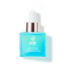 A bottle of IREN Shizen SAMPLE serum, customized for deep sea skincare.